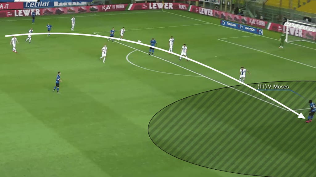 However, Bastoni still needs to time the passes correctly, spot the players in space and with time to control and attack the opposition.