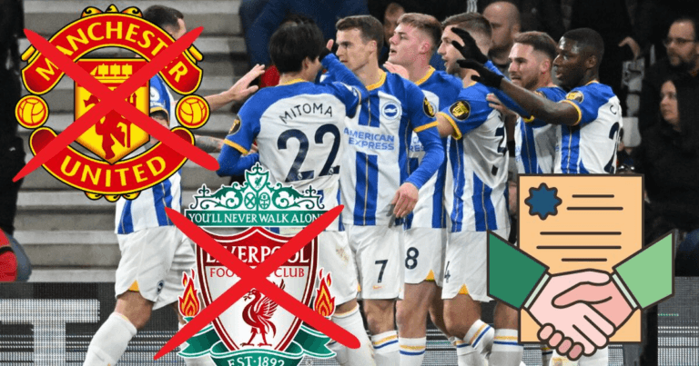 Brighton star set to snub Manchester United and Liverpool to pen new contract with Seagulls
