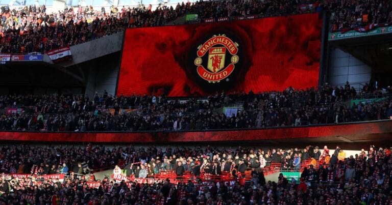 Man United fans at Old Trafford target Championship-bound Leeds with old chant