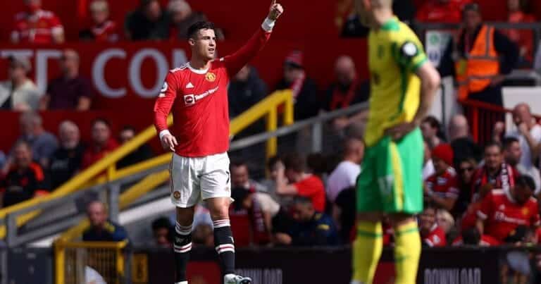 Cristiano Ronaldo sets milestone with first-half brace against Norwich