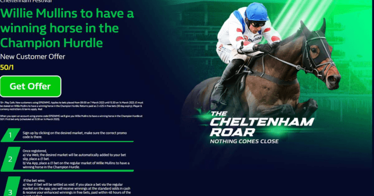 Cheltenham Day 1 offer: Willie Mullins horse to win Champion Hurdle at 50/1 with William Hill