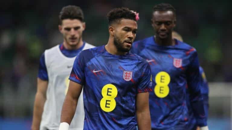 Reece James scores stunning free-kick to give struggling England lead against Latvia