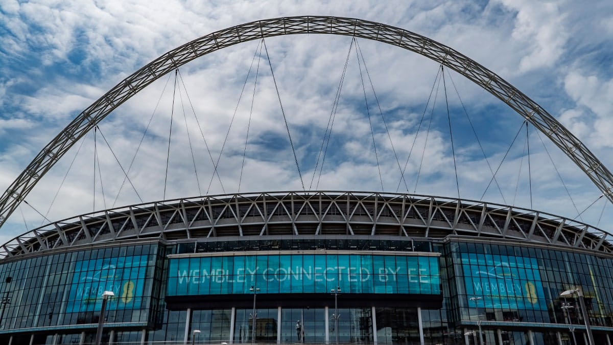 The football field in Wembley