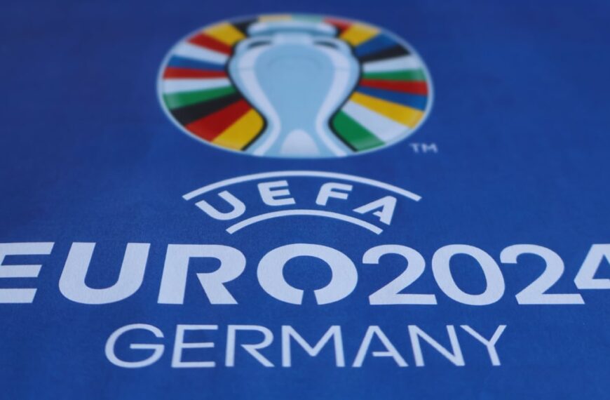 A photo of the Euro 2020 football logo