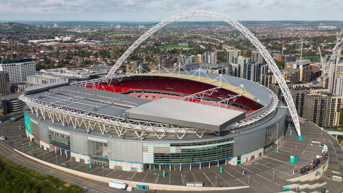 The Wembley Stadium home of the England football team
