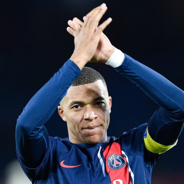 PSG football player Kylian Mbappe for Paris St-Germain