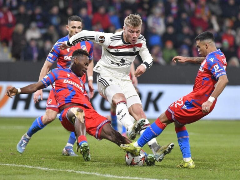 Viktoria Plzeň 1-2 Manchester United: Hojlund stars as visitors toil