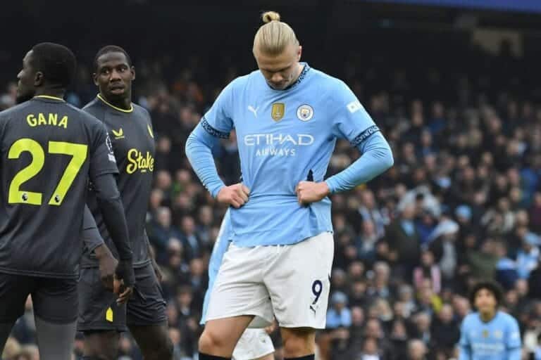 Manchester City 1-1 Everton: Haaland has penalty saved in dull draw