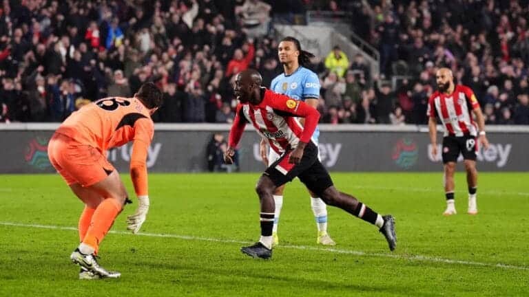 Brentford 2-2 Manchester City: Hosts end champions’ winning run with last-gasp equaliser