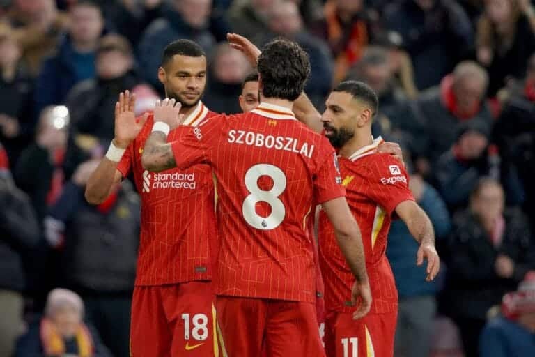 Liverpool 4-1 Ipswich: Gakpo scores twice as Reds cruise to routine win
