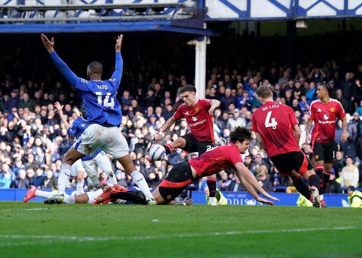 Everton 2-2 Manchester United: Toffees denied late penalty as Red Devils rescue a point