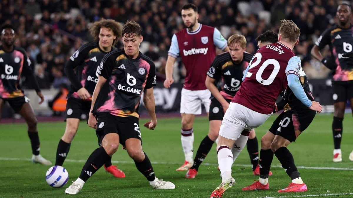 West Ham 2-0 Leicester: Soucek and Bowen on target as Foxes limp towards relegation