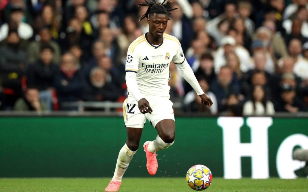 Eduardo Camavinga playing football for Real Madrid