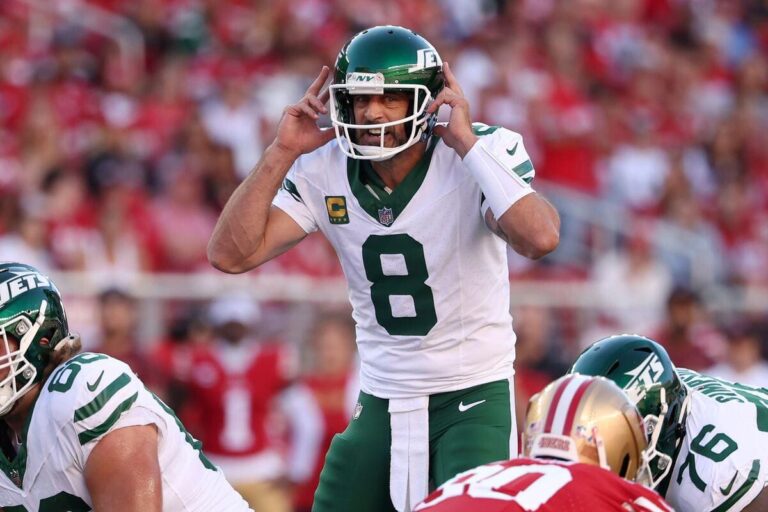 Aaron Rodgers admits ‘I have to play better’ as Jets beaten by 49ers on MNF