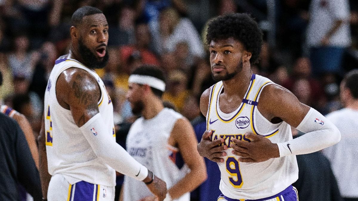 LeBron and Bronny James make NBA history as father-son duo play together for first time