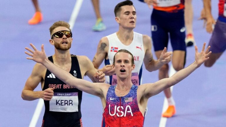 Olympics 2024: Hocker stuns Kerr and Ingebrigtsen to win men’s 1500m gold