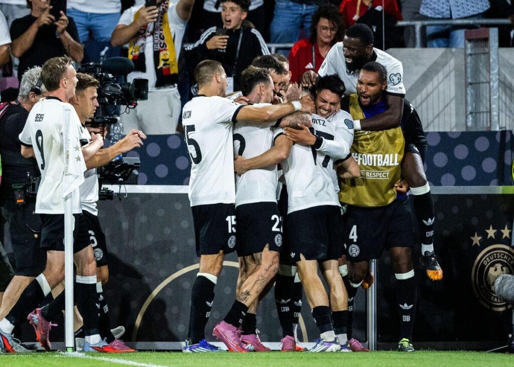 Germany celebrates the goal of florian wirtz