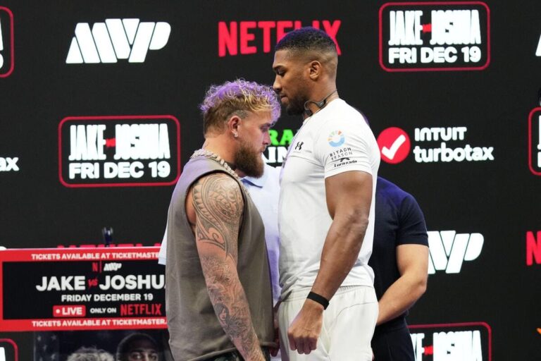 Anthony Joshua says Jake Paul is ‘delusional’ with American aiming to ‘shock the world’