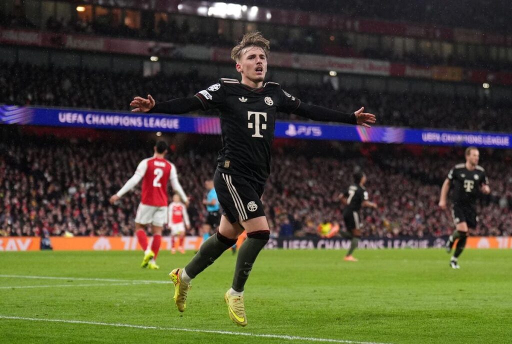 Arsenal v Bayern Munich: Timber gives Gunners lead but Bayern hit back through teenage sensation Karl