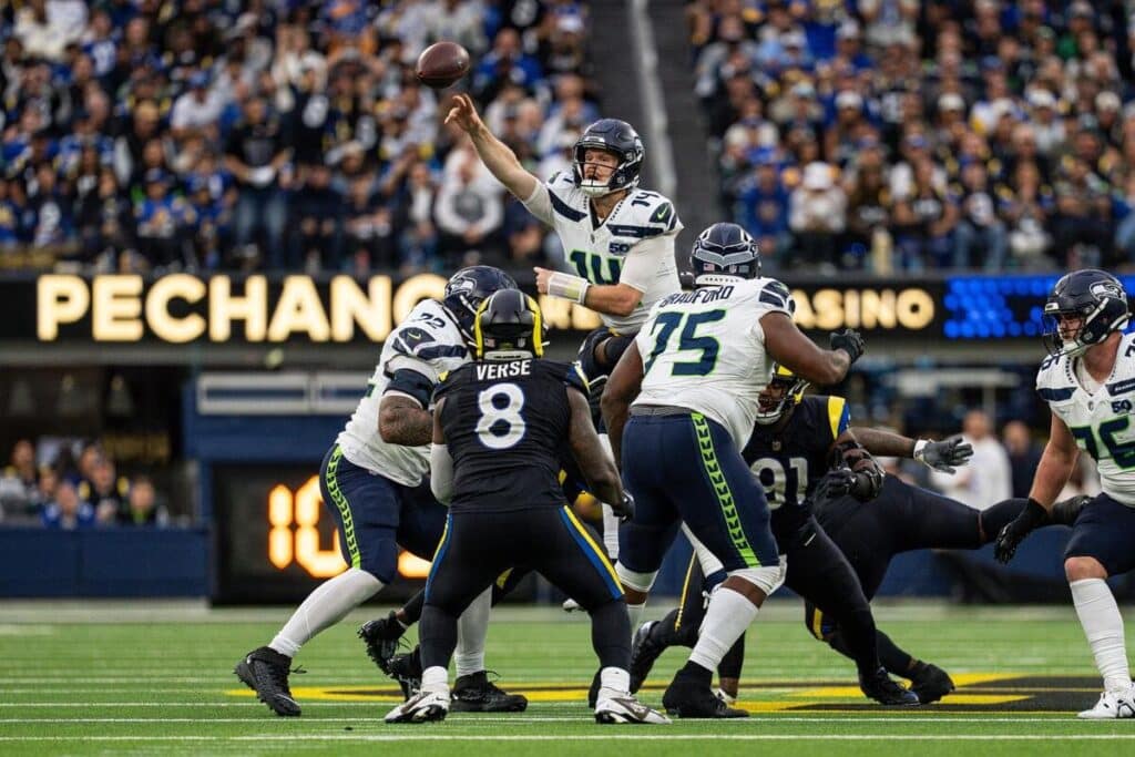 Seahawks QB Sam Darnold.