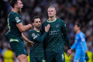 Real Madrid v Manchester City: Haaland penalty completes first-half comeback after Rodrygo ends record Real goal drought