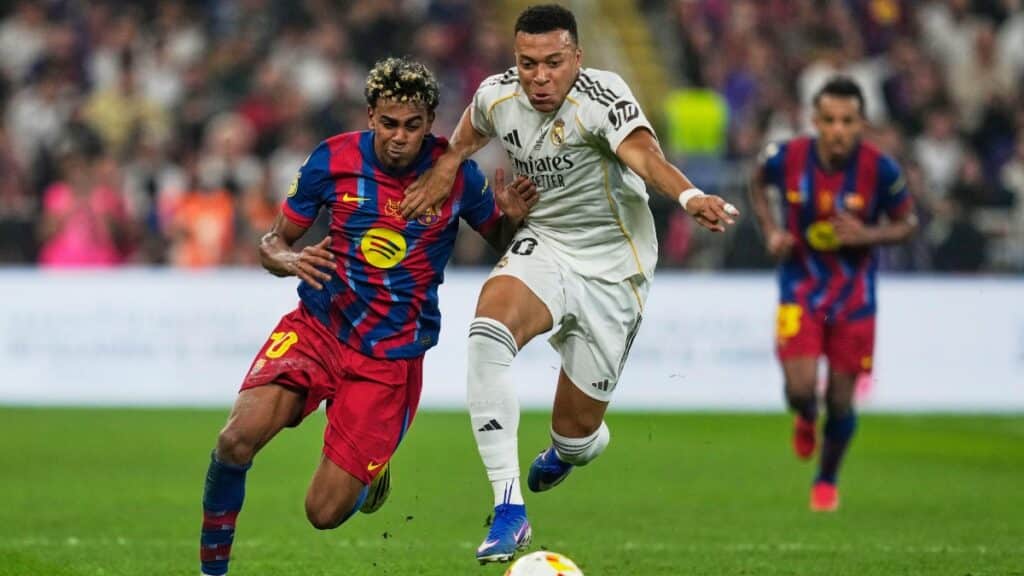 Kylian Mbappe and Lamine Yamal