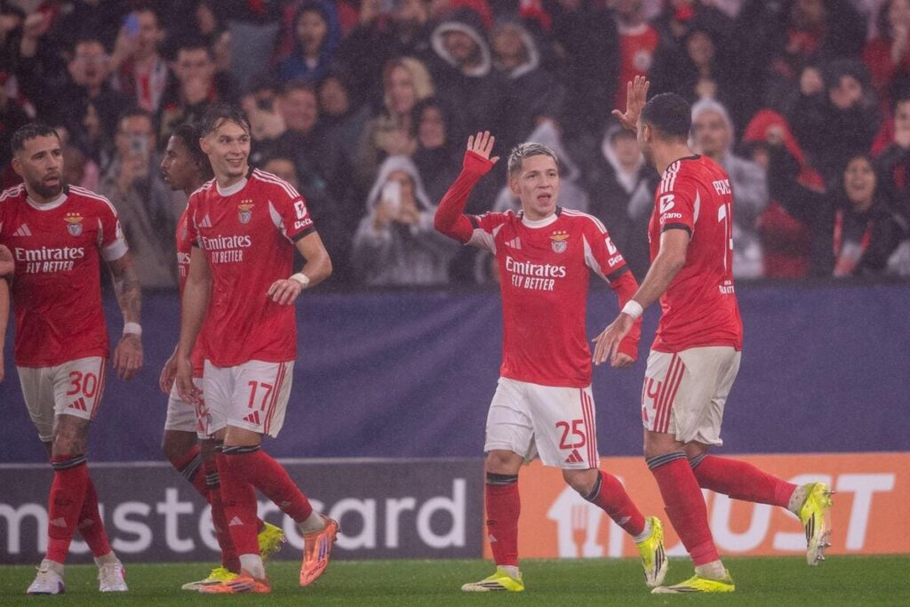 Benfica celebrate against Real Madrid