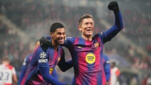 Slavia Prague 2-4 Barcelona: Visitors bolster top-eight hopes with comeback win