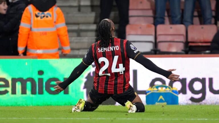 Premier League round-up: Semenyo bids farewell with late winner vs Spurs as Brentford climb to fifth and nine-man Everton draw with Wolves