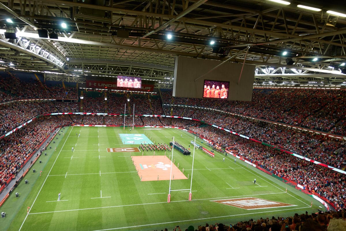 Why has the Community Shield been switched from Wembley to Cardiff?