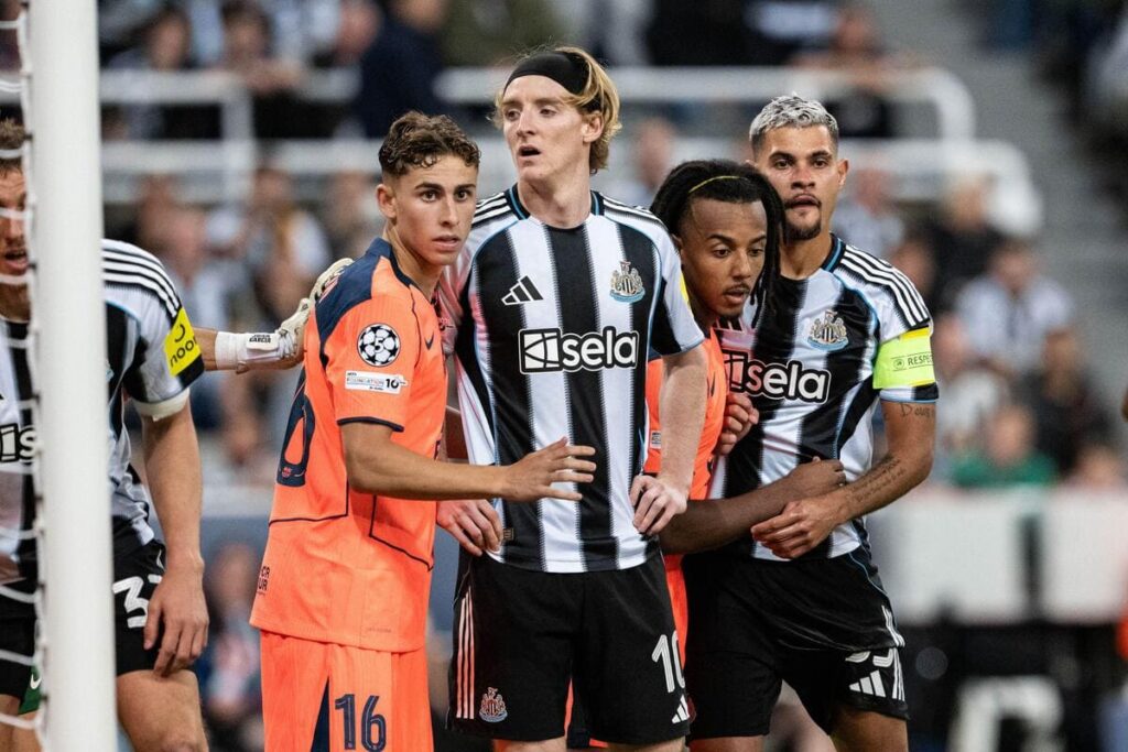 Newcastle will face Barcelona again in the Champions League last 16.