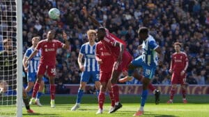 Brighton 2-1 Liverpool: Report, result and goals as Welbeck brace piles pressure on Slot