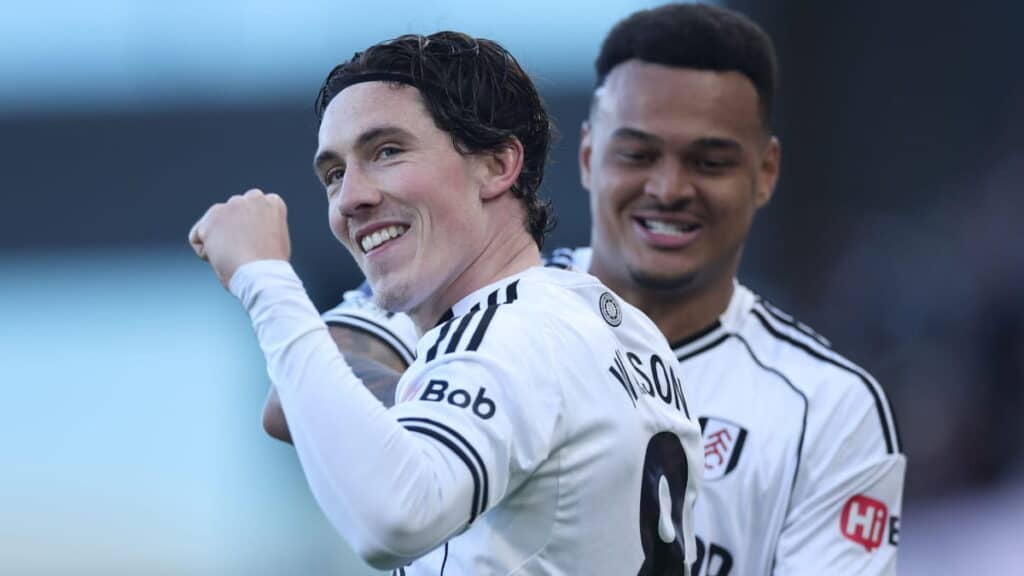 Harry Wilson celebra il punteggio per il Fulham