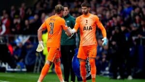 WATCH: Kinsky brutally subbed off 15 minutes into Champions League debut after two howlers as Spurs go 4-1 down vs Atletico early on