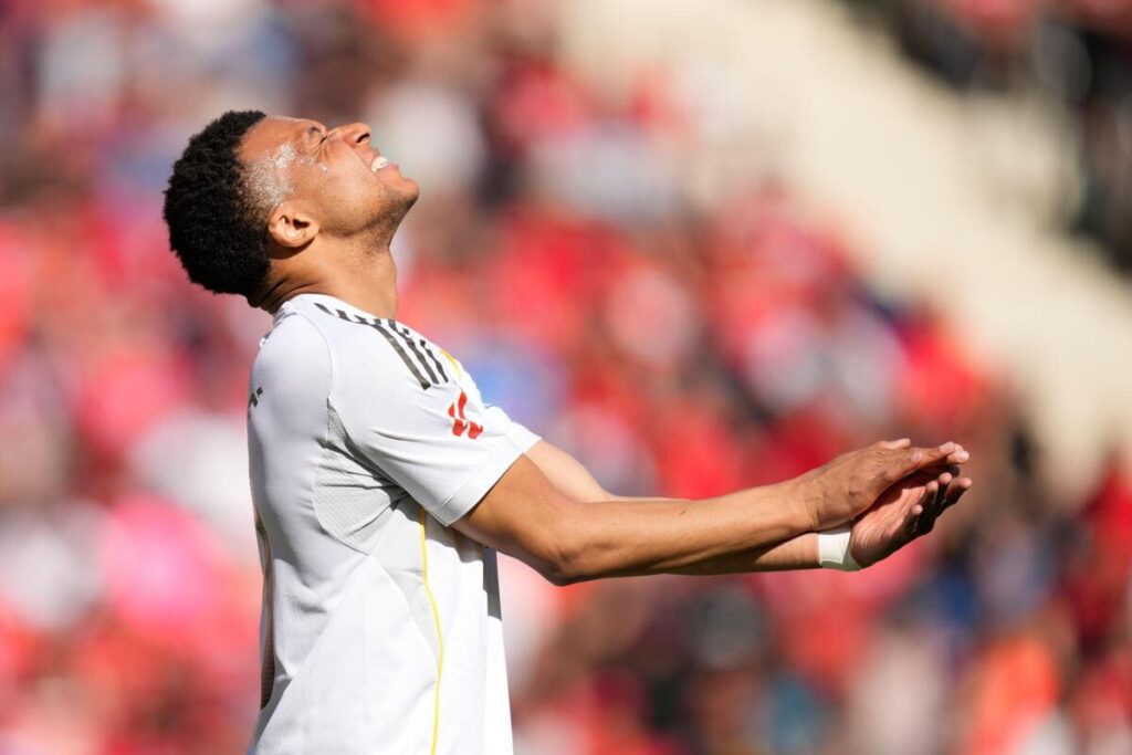 Real Madrid striker Kylian Mbappe cuts a frustrated figure after being denied by Real Mallorca goalkeeper Leo Roman