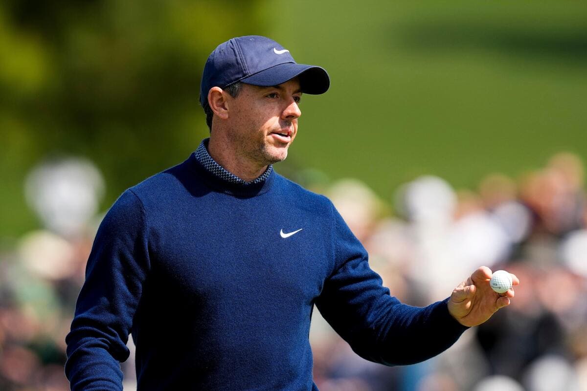 Masters 2026: McIlroy in share of lead after superb start to title defence