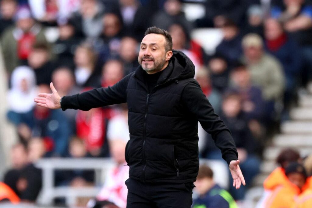 Tottenham head coach Roberto De Zerbi