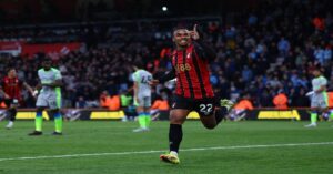 Bournemouth v Manchester City: Kroupi’s curling finish puts Arsenal 45 minutes from title