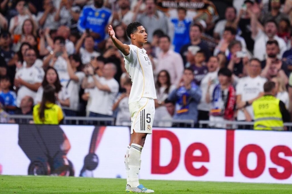 Jude Bellingham scoring for Real Madrid