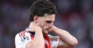 Declan Rice sends defiant message after Champions League loss: ‘PSG are having their time right now, but our time is going to come’