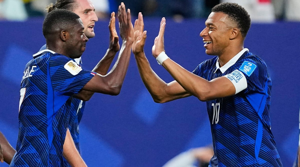 France 3-0 Iraq: Report, result and goals as Mbappe scores two more during stormy World Cup clash