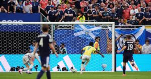 WATCH: McKenna presents Vinicius with a gift as Brazil take lead against Scotland before VAR escape