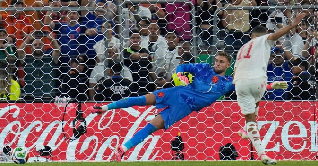 Ismail Saibari marcou de pênalti na vitória do Marrocos sobre a Holanda na Copa do Mundo.