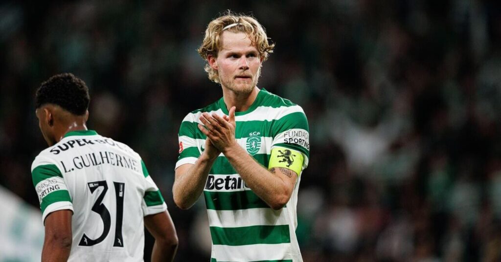 Atletico complete signing of Denmark midfielder Hjulmand from Sporting