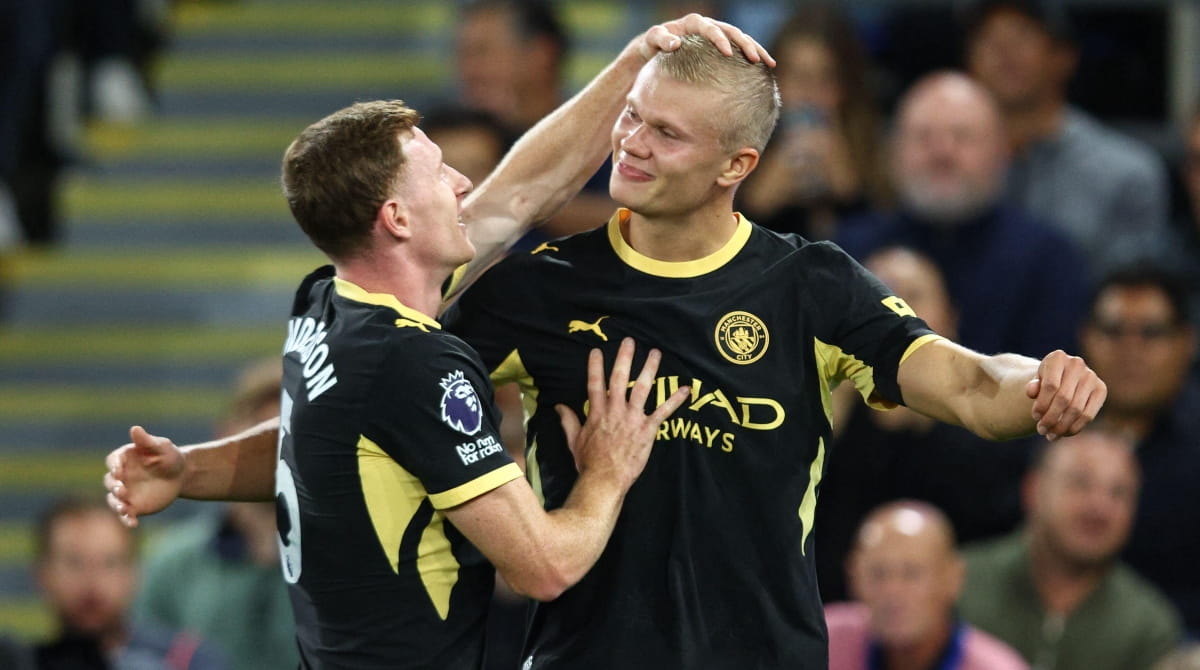 WATCH: Haaland opens Premier League account to give Manchester City lead at Crystal Palace