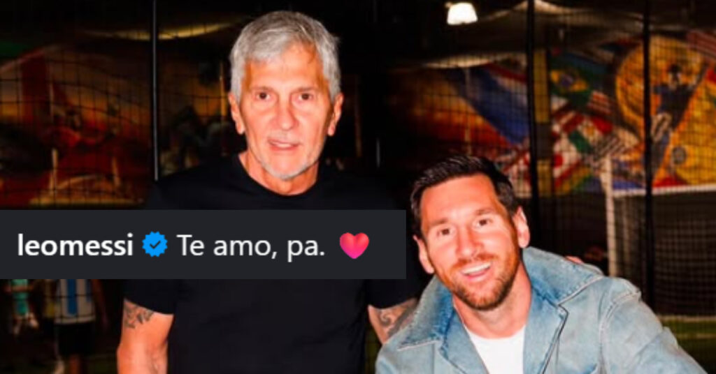 Lionel Messi and his father Jorge, who passed away in August aged 68
