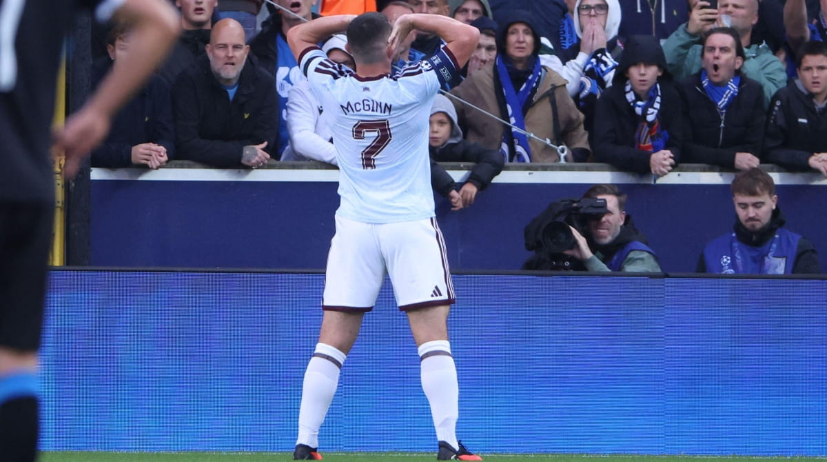 WATCH: John McGinn gives Aston Villa lead in thriller with Brugge
